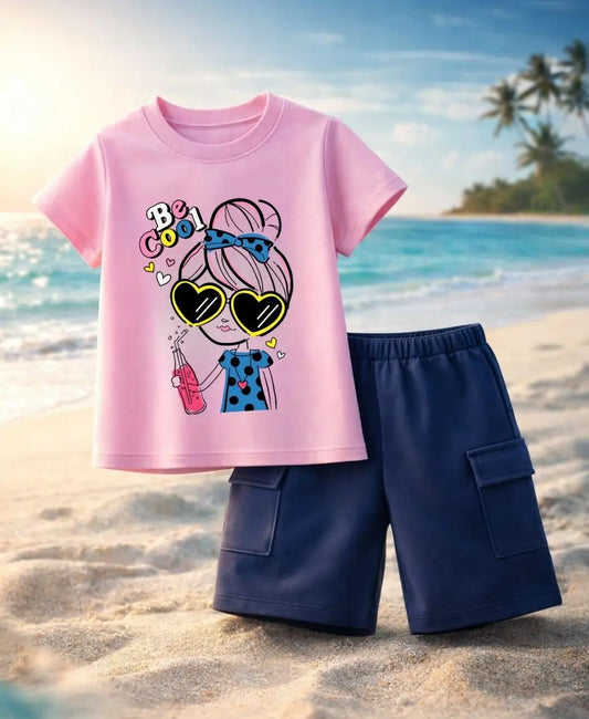 Be Cool Girl White Summer Suit Set