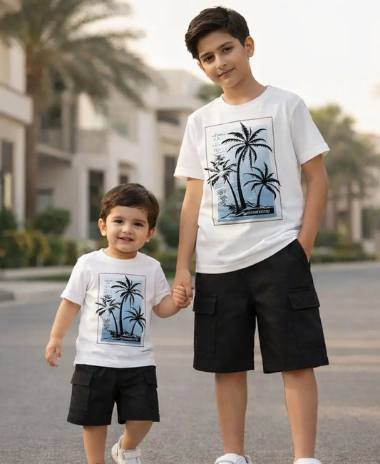Tropical Palm Island Kids Suit Set
