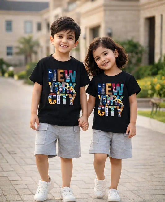 New York City Bold Print Kids Suit Set