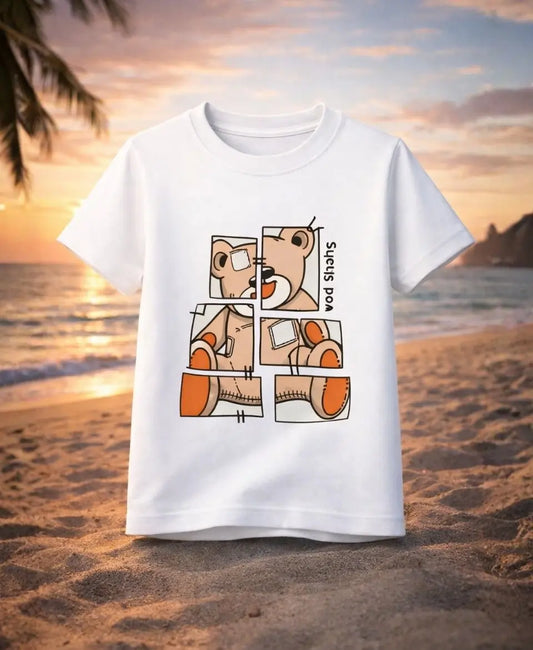 Patchwork Teddy Puzzle T-Shirt