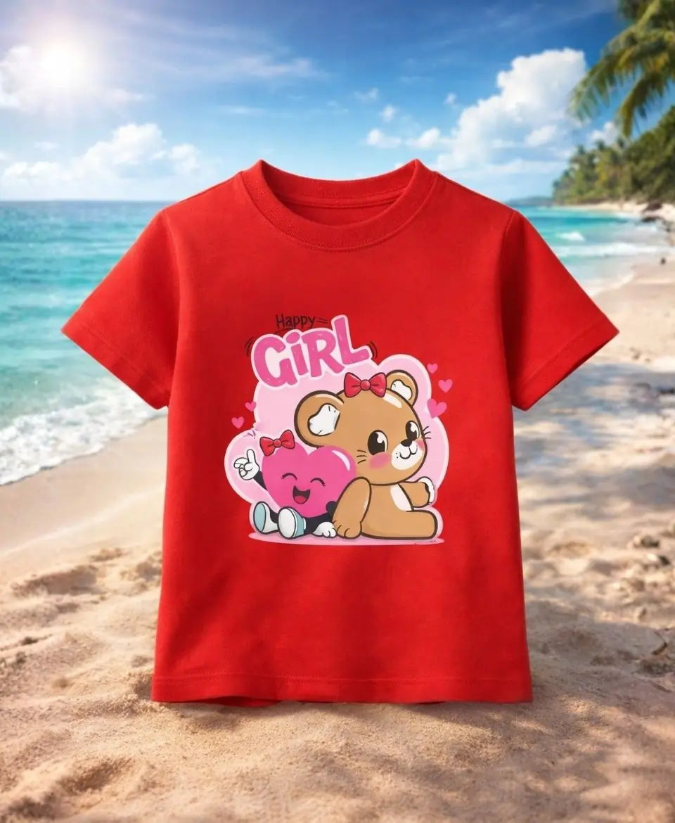 Happy Girl Teddy T-Shirt