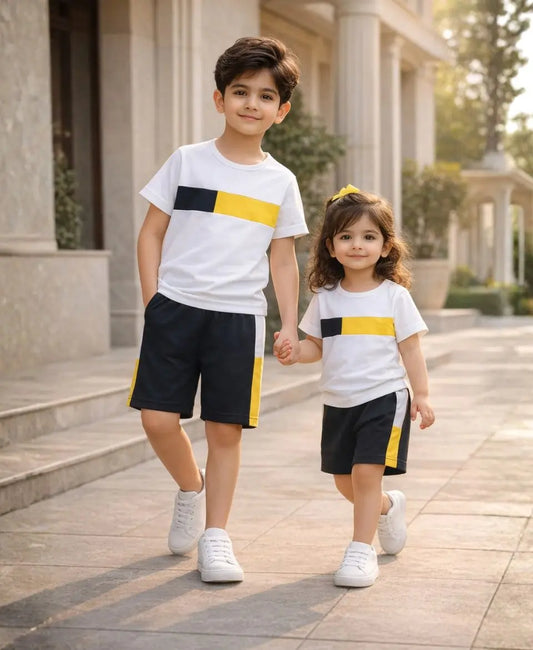 Sport Stripe Contrast Suit Set