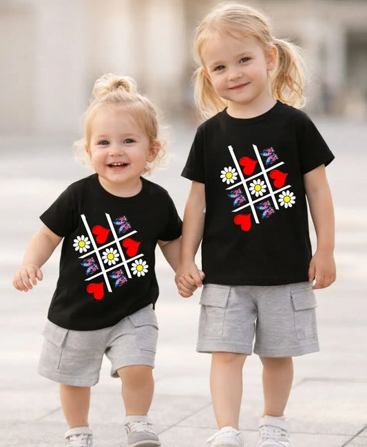 Butterfly Hearts Tic Tac Girls Suit Set