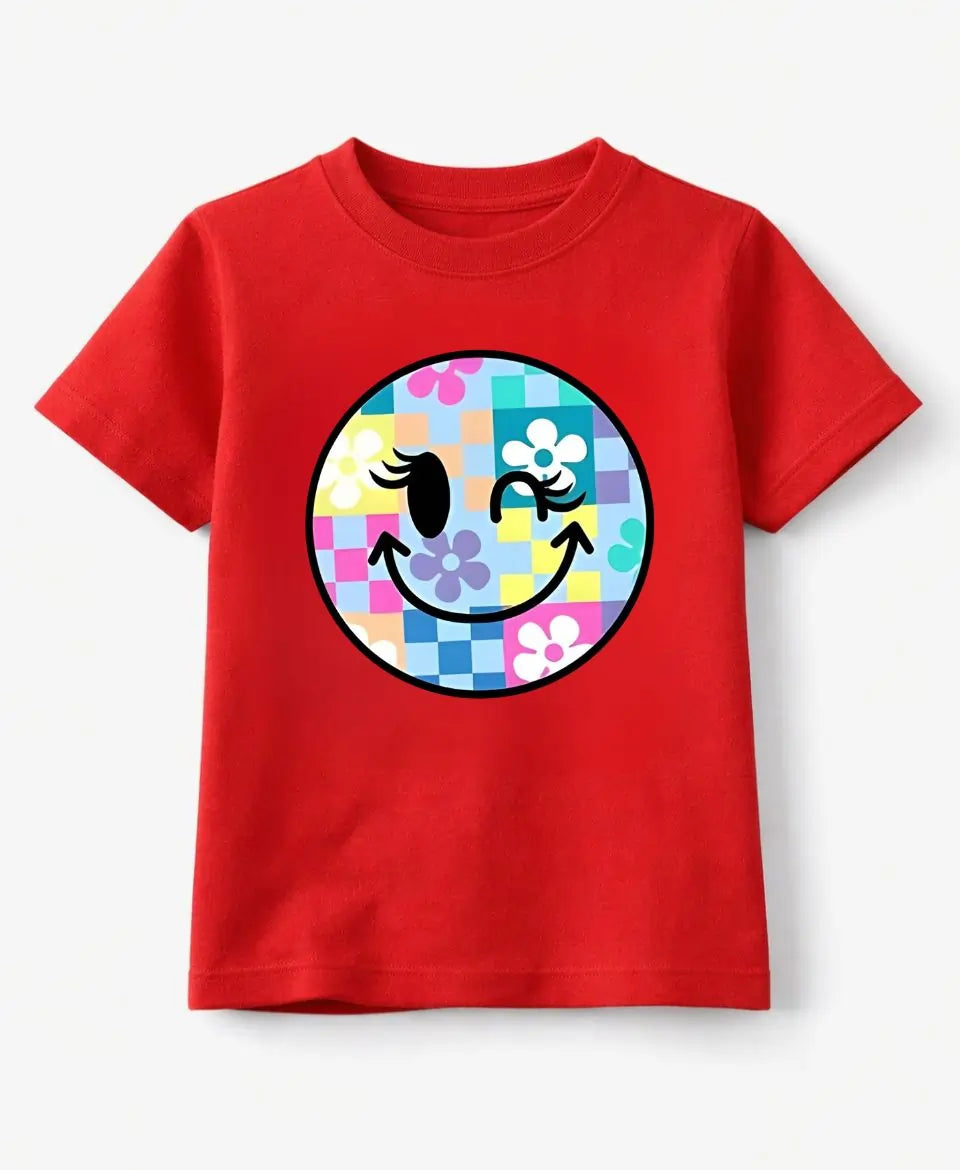 Girls Smiley Face T-Shirt