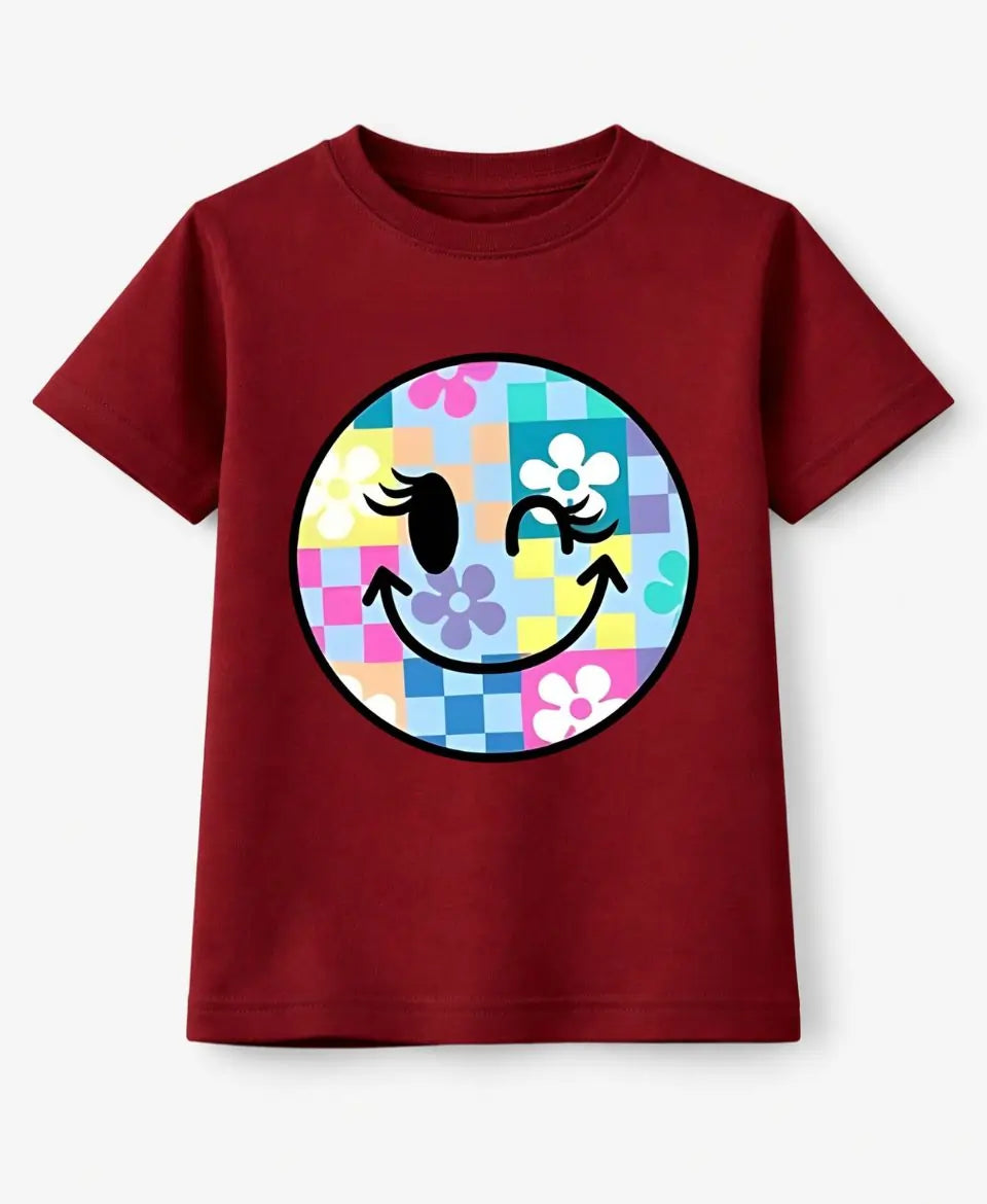 Girls Smiley Face T-Shirt
