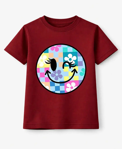 Girls Smiley Face T-Shirt