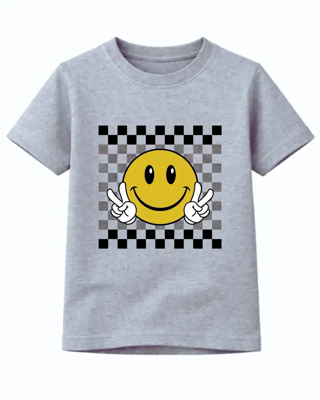 Smiley Peace Check T-Shirt