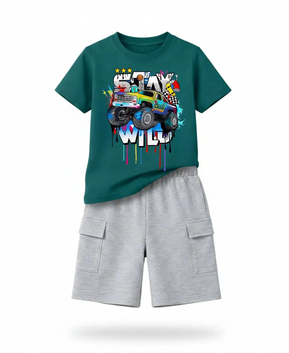 Stay Wild Monster Truck Suit Set