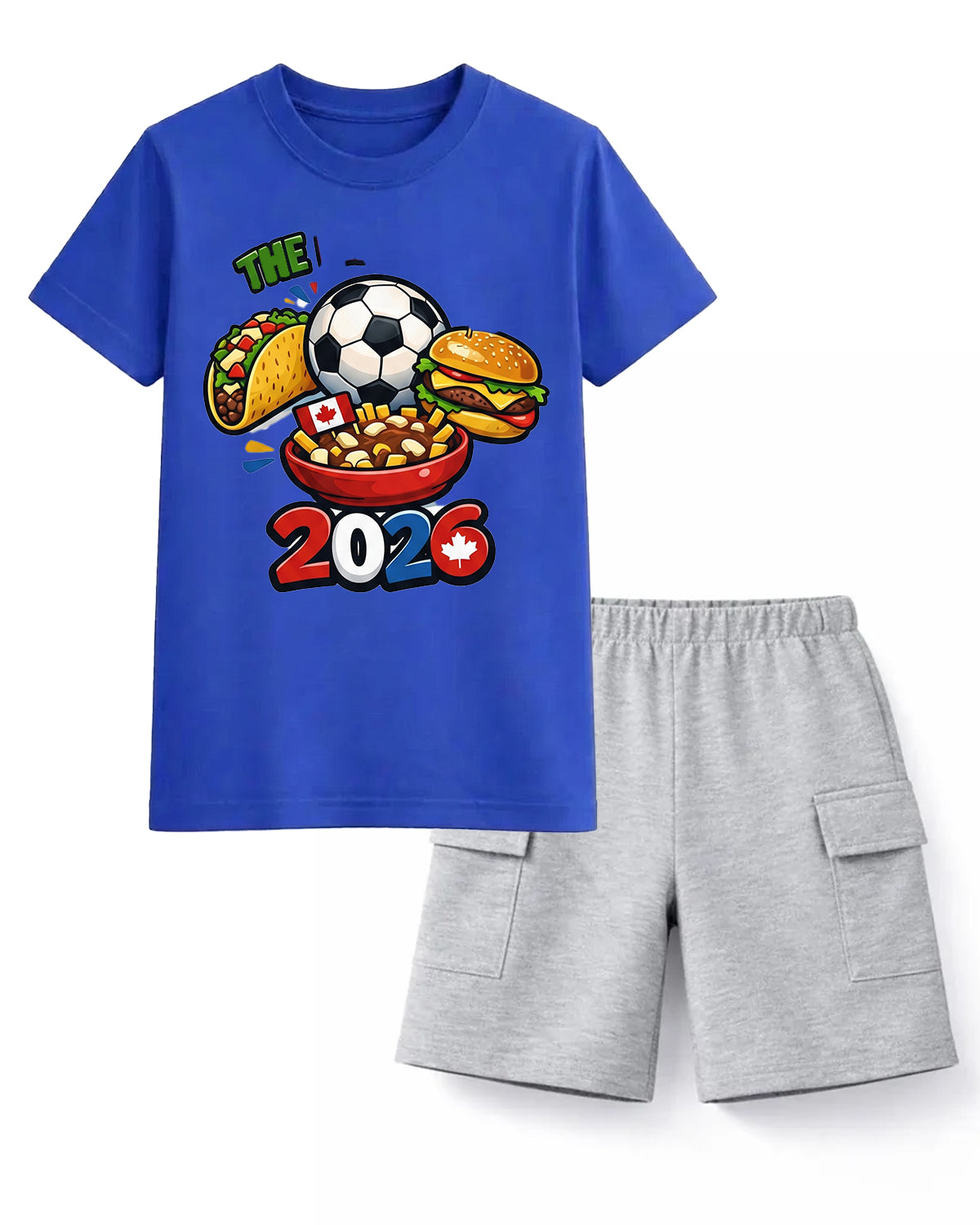 The 2026 Soccer Fun Tee & Black Cargo Shorts Set