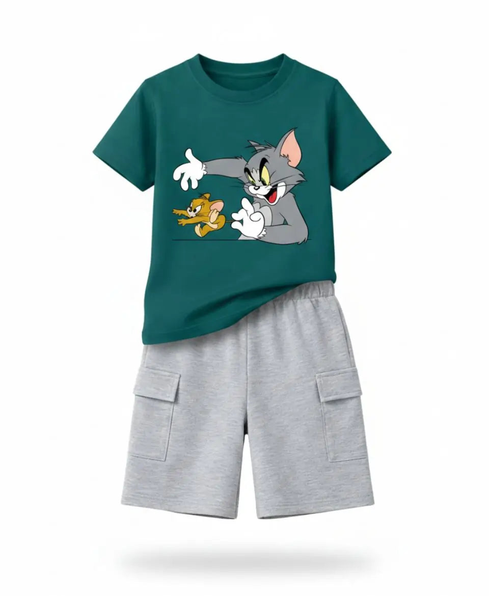Tom & Jerry Graphic Summer Suit Set