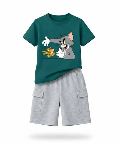 Tom & Jerry Graphic Summer Suit Set