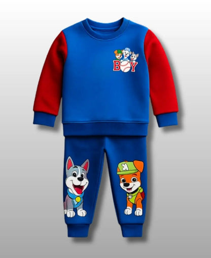 Boys Blue Fleece PAW Patrol Sweatshirt & Trouser Set – Cozy Winter Outfit