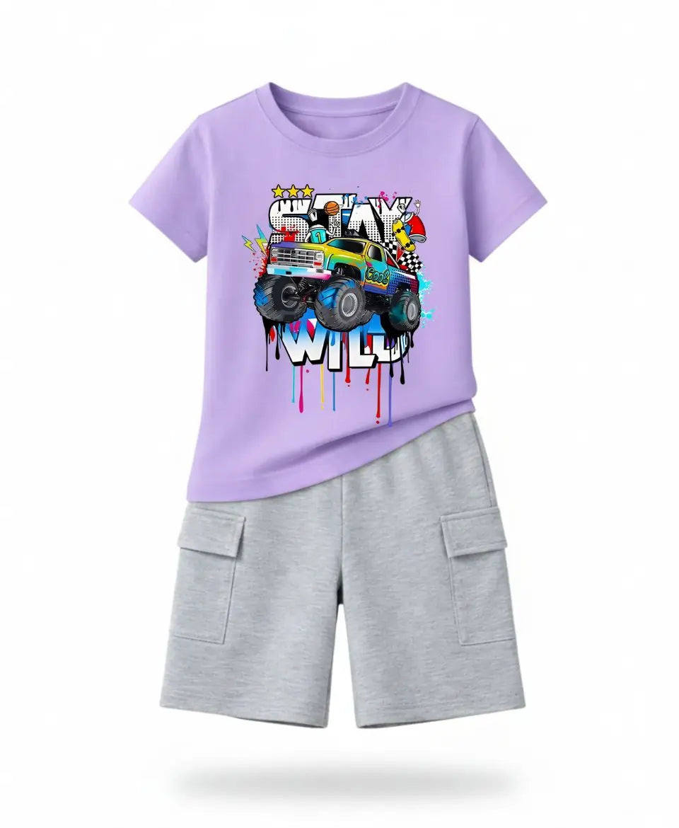 Stay Wild Monster Truck Suit Set