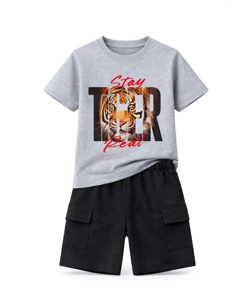 Tiger Graphic Kids Suit Set
