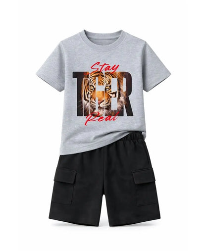 Tiger Graphic Kids Suit Set