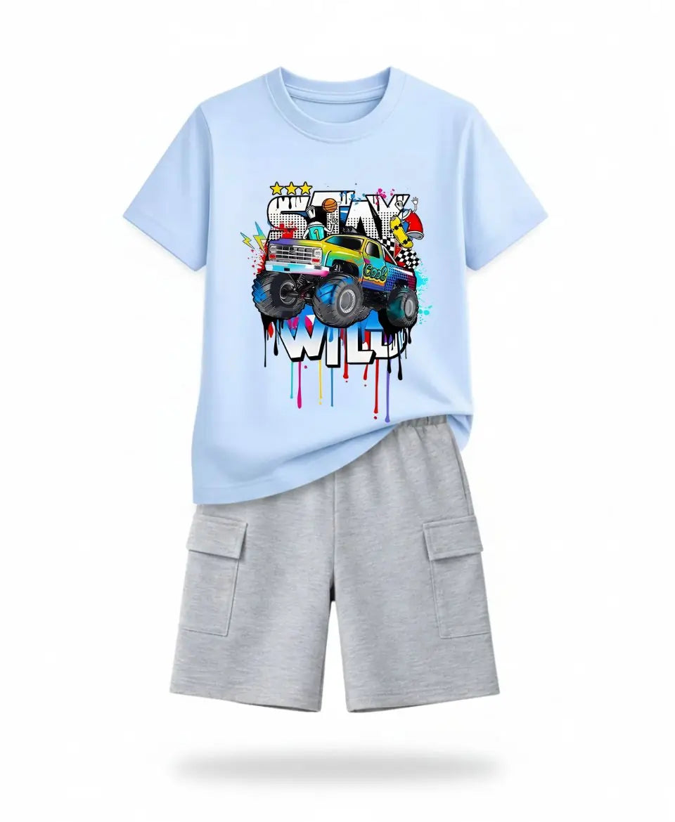 Stay Wild Monster Truck Suit Set