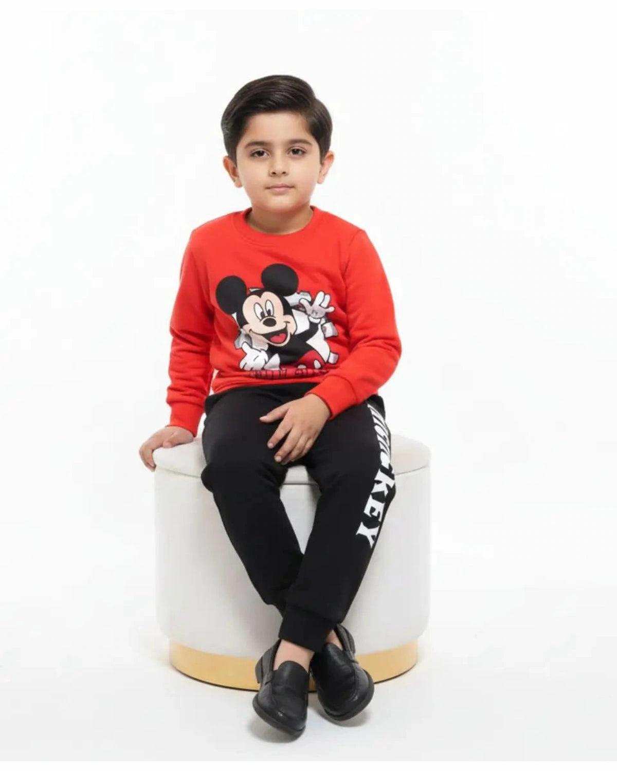 Unisex Mickey Print Sweatshirt & Trouser Set for Kids