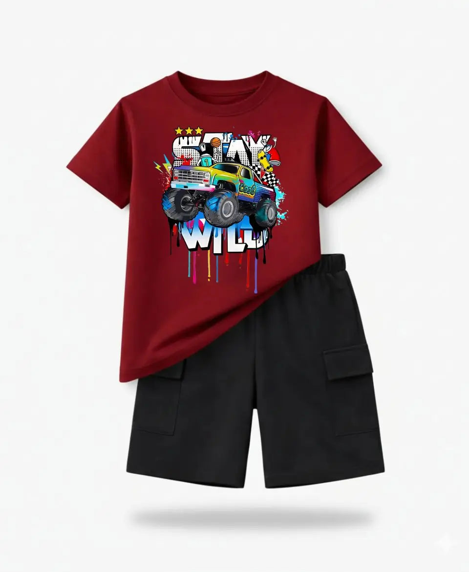 Stay Wild Monster Truck Suit Set