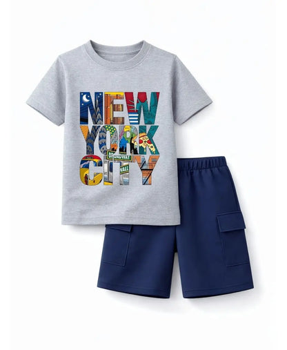 New York City Bold Print Kids Suit Set