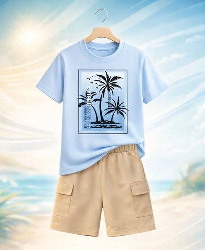Tropical Palm Island Kids Suit Set