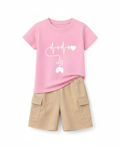 Heartbeat Gamer Summer Kids Suit Set 2