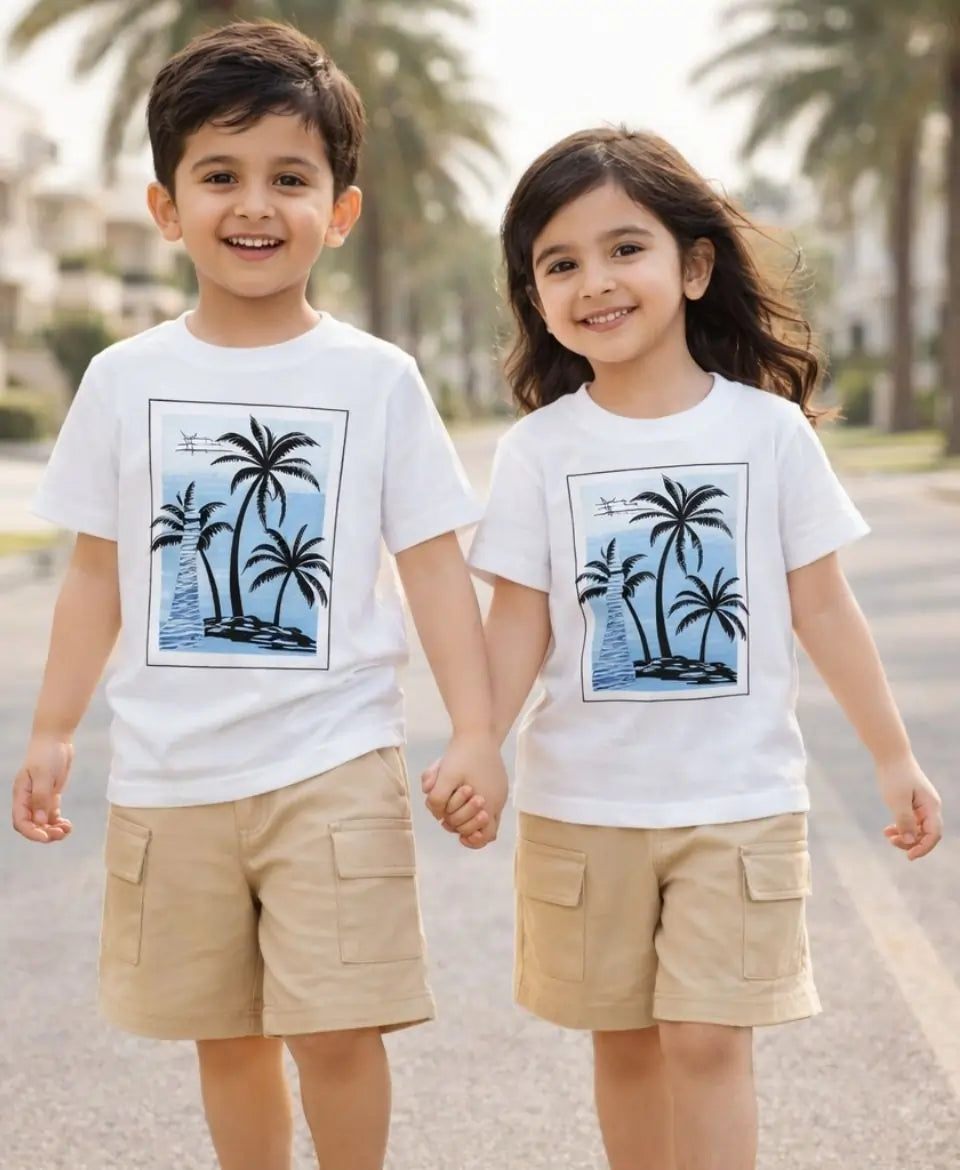 Tropical Palm Island Kids Suit Set