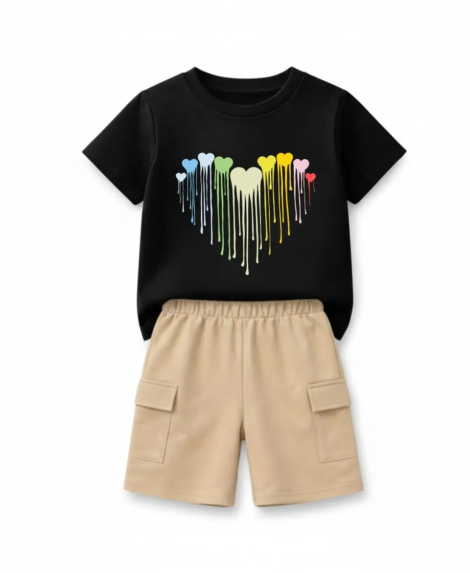 Dripping Hearts Summer Suit Set