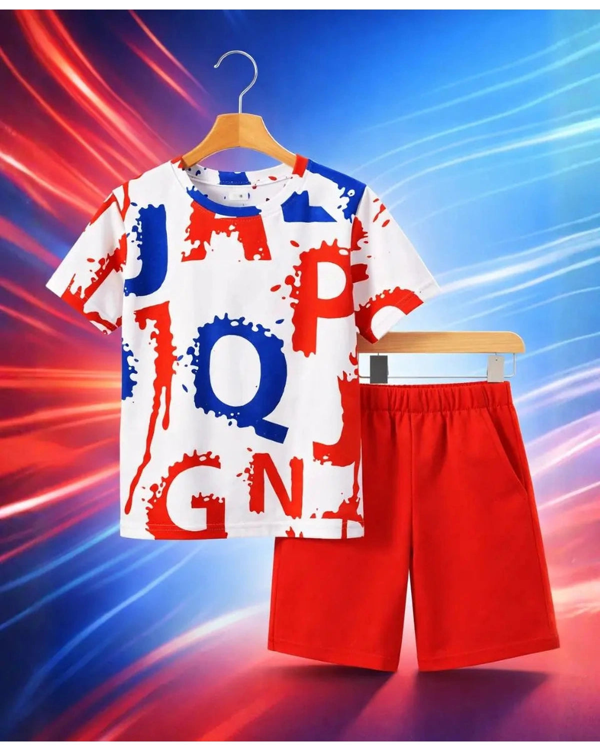 Paint Splash Letter Suit Set