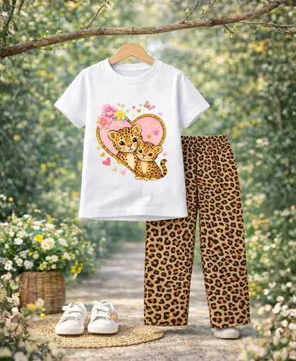 Leopard Cubs Love Girls Suit Set