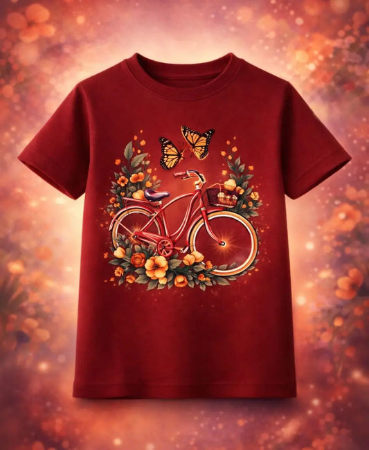 Floral Bicycle Girls T-Shirt