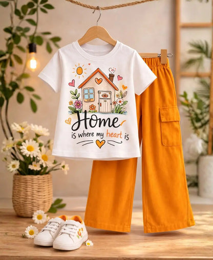 Home Is Where My Heart Is Girls Suit Set