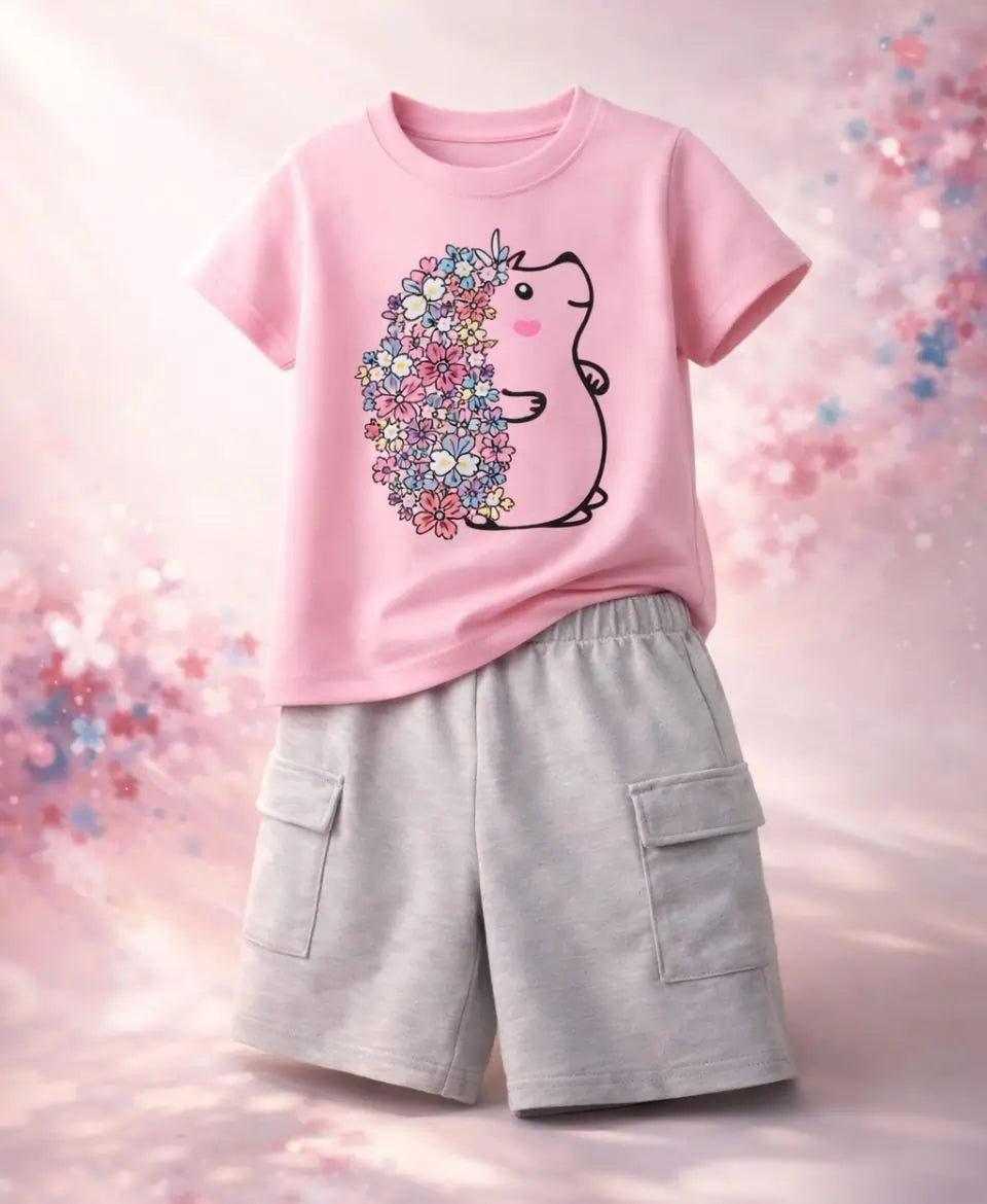 Floral Bunny Bloom Girls Suit Set