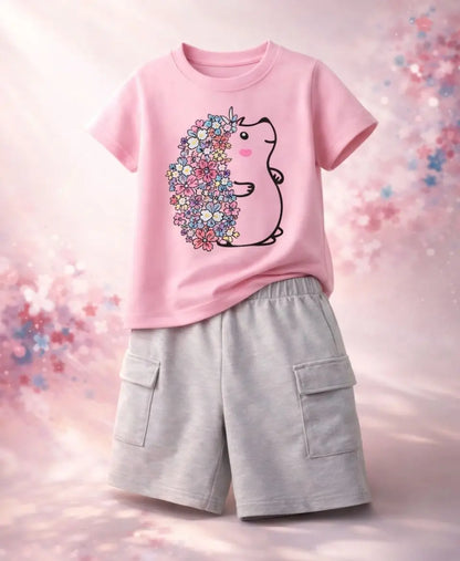Floral Bunny Bloom Girls Suit Set