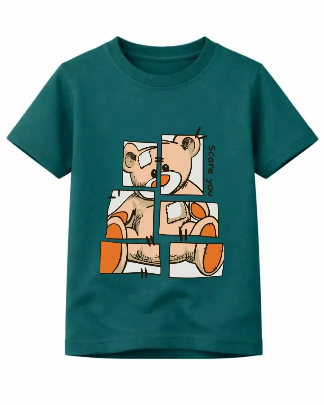 Patchwork Teddy Puzzle T-Shirt