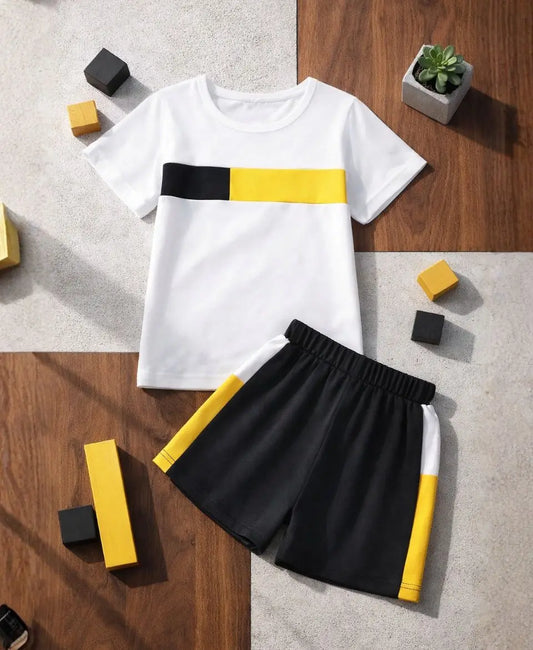 Sport Stripe Contrast Suit Set