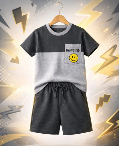 Happy Kid Smiley Pocket Suit Set