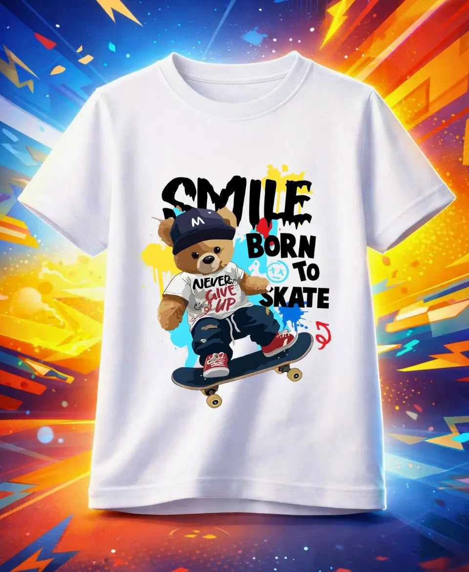 Smile Born to Skate T-Shirt