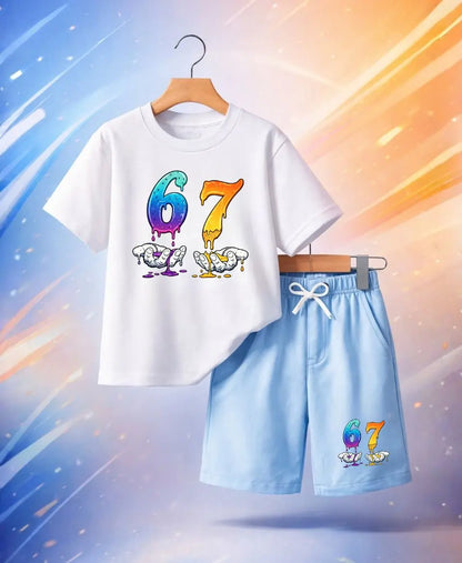 67 Splash Print Suit Set