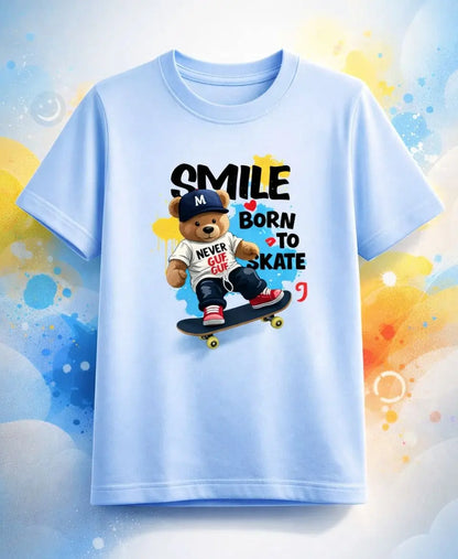 Unisex Smile Born to Skate T-Shirt