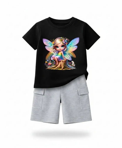 Rainbow Fairy Magic Girls Suit Set