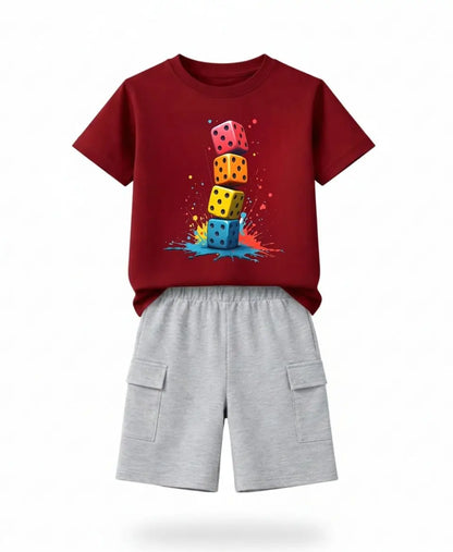 Midnight Color Dice Kids Suit Set