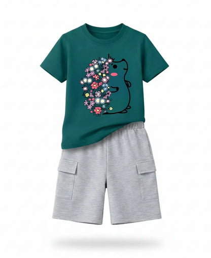 Floral Bunny Bloom Girls Suit Set