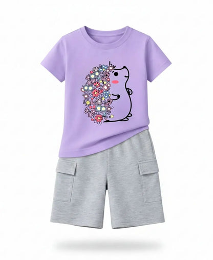 Floral Bunny Bloom Girls Suit Set