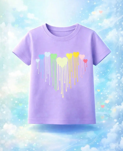 Pastel Drip Hearts T-Shirt