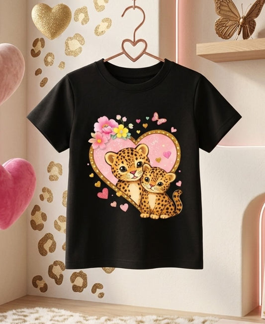 Leopard Love Girls T-Shirt