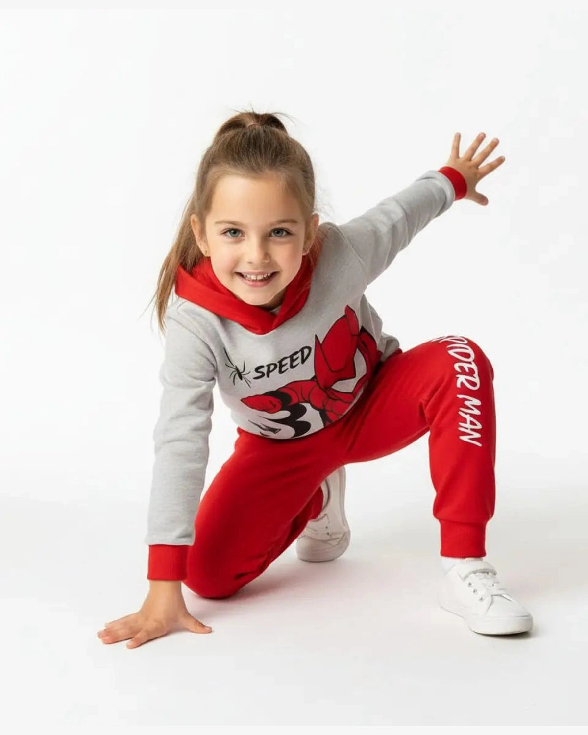 Kids Fleece Hoodie & Trouser Set – Superhero Winter Outfit