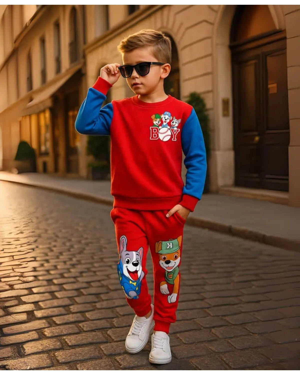 Boys Fleece Sweatshirt & Trouser Set – Red PAW Patrol Winter Outfit