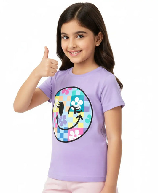 Girls Smiley Face T-Shirt