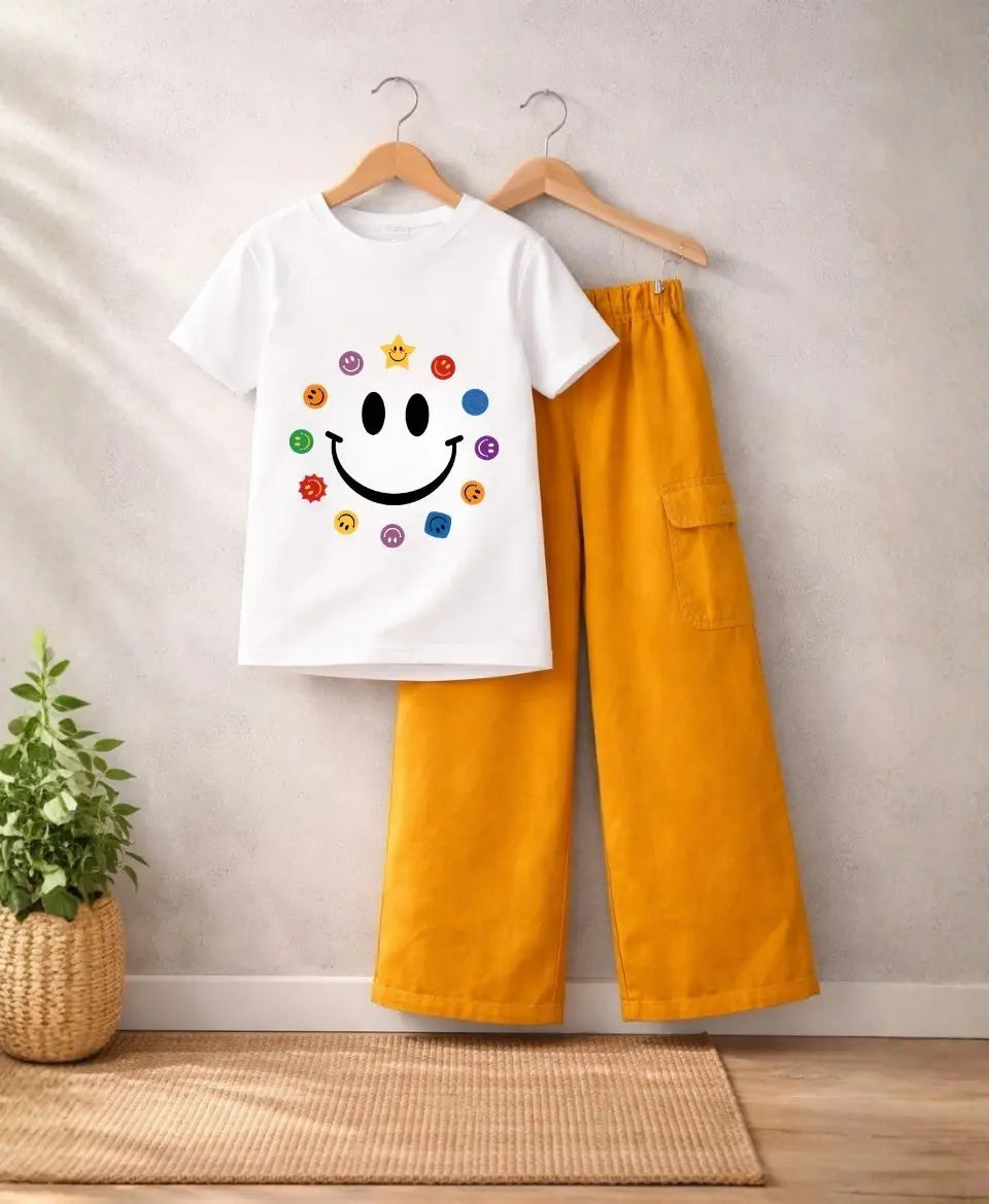 Happy Smile Girls Suit Set