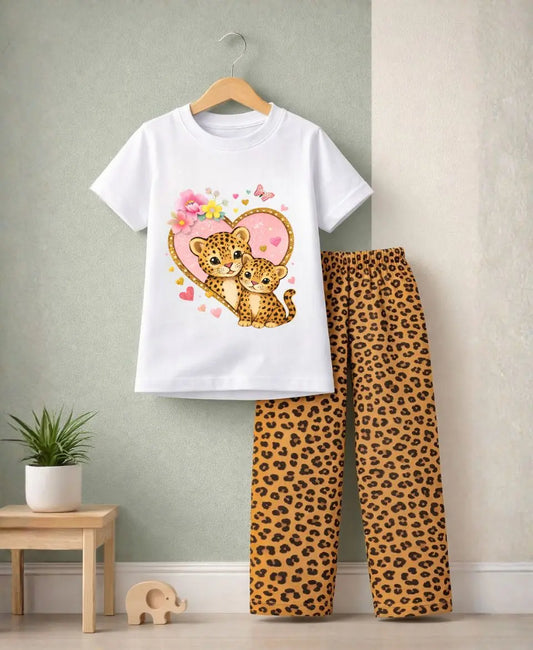 Leopard Cubs Love Girls Suit Set